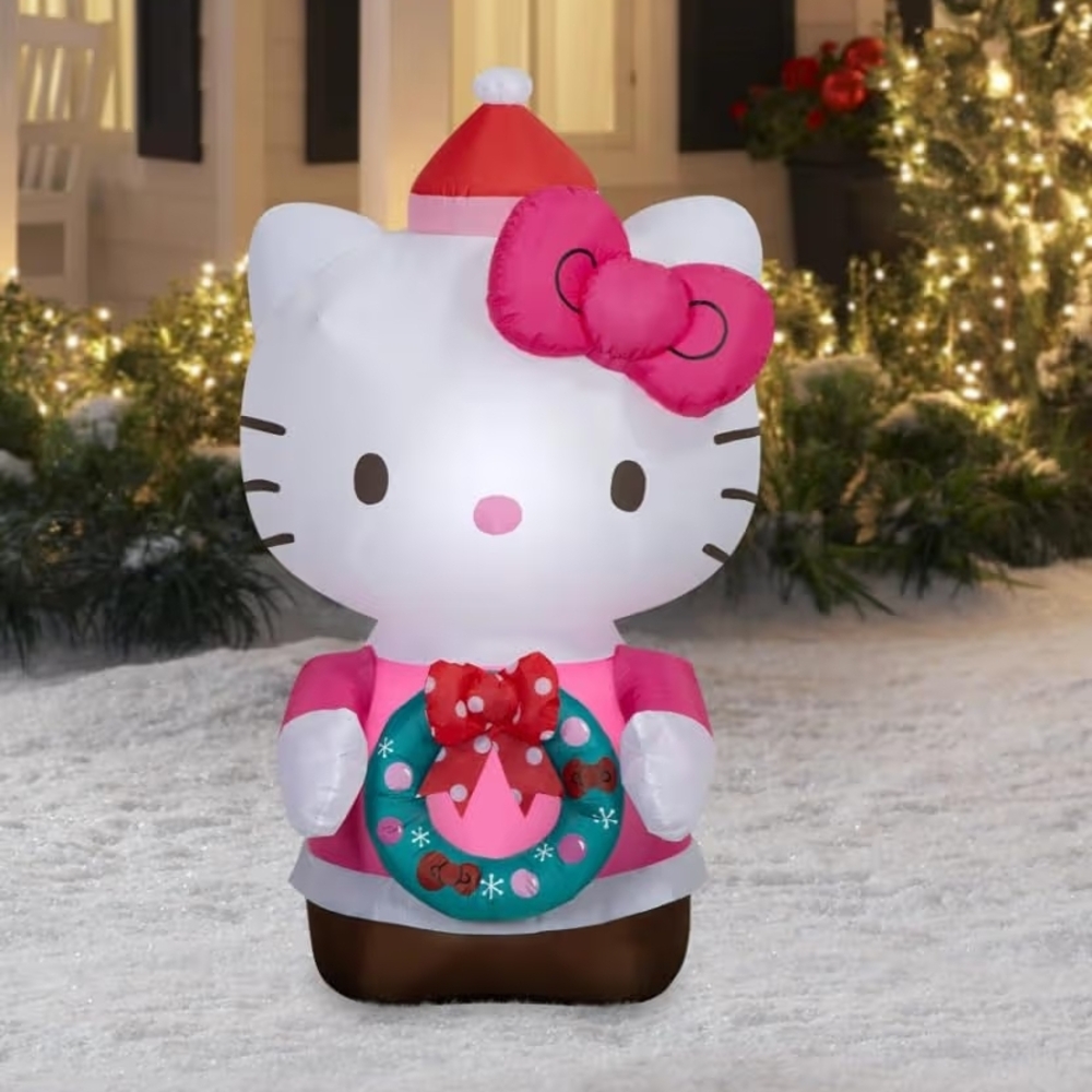 Hello Kitty Pink Christmas Inflatable Decoration